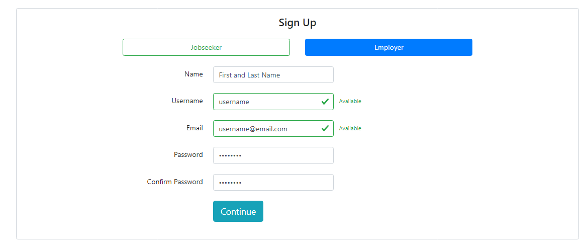 Newcomers Job posting