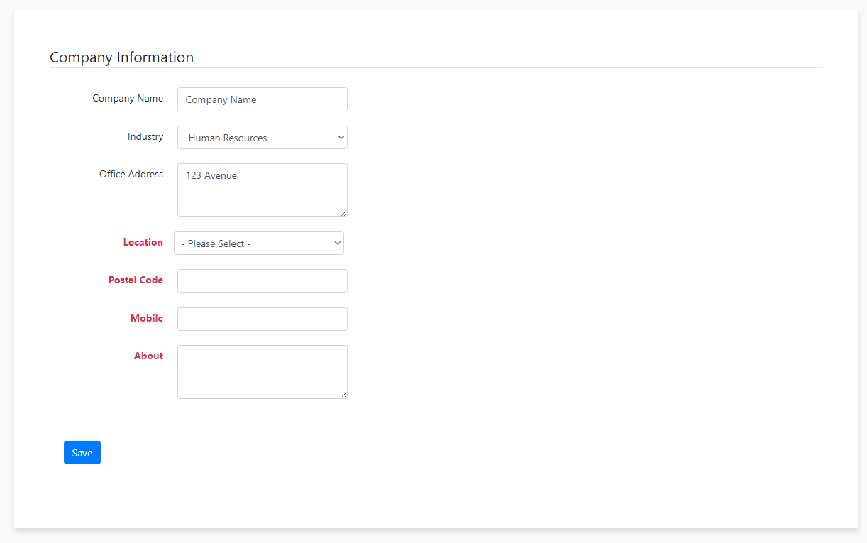 Newcomers Job posting profile